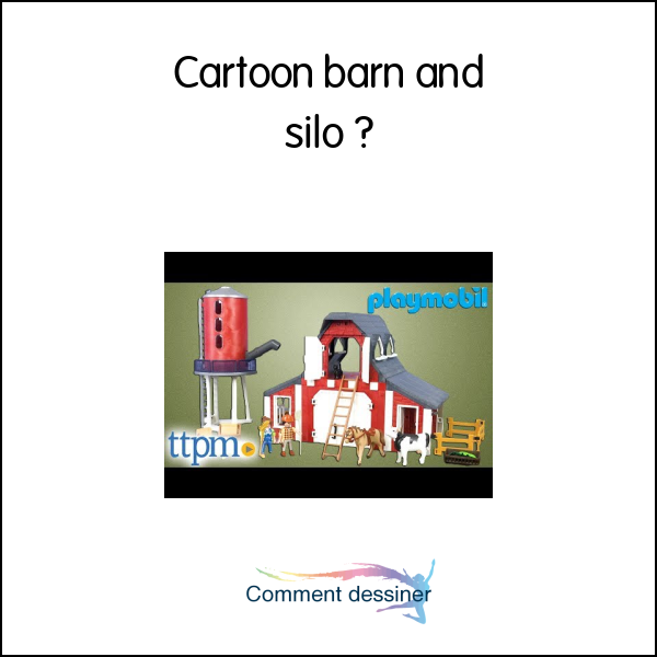 Cartoon barn and silo
